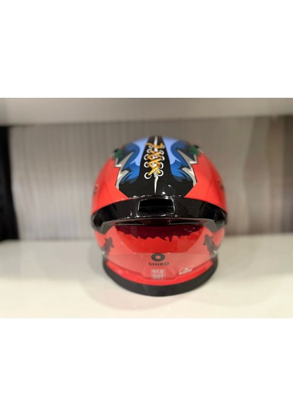 Kask Shıro Katana Sv Psyco Turuncu/bordo