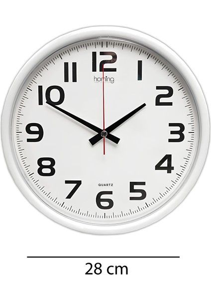 28 cm Beyaz Çerçeveli Duvar Saati 241864 modelleri