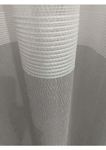Renk Geçişli Dörtgen Desen Tül Perde Sık Pile fiyatları