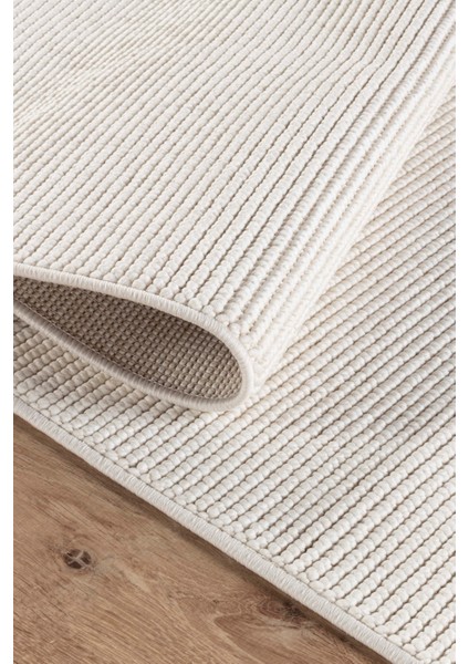 Loopy 5552 Krem Yumuşak Dokulu Bukle Modern Salon Mutfak Koridor Halısı Tozumaz Örgü Makine Halısı fırsatları