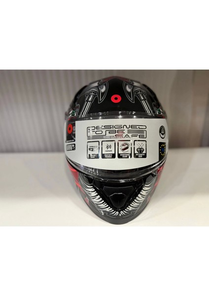 Kask Shıro Katana Sv Samurai Kırmızı/siyah