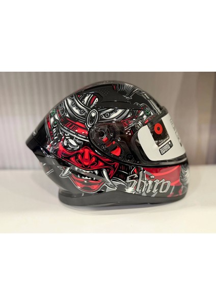Kask Shıro Katana Sv Samurai Kırmızı/siyah