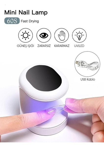 Mini Uv LED Işık Uv LED Lamba Tırnak Kurutucu Oje Tırnak Kurutma Makinesi