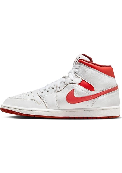 Air Jordan 1 Mid Se Leather Sneaker Deri Bilekli Spor Ayakkabı Beyaz fiyatları