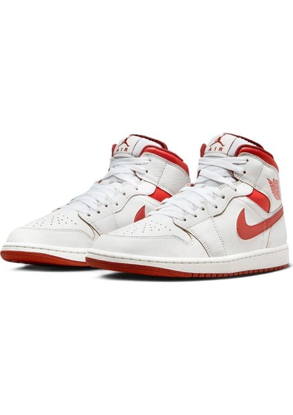 Air Jordan 1 Mid Se Leather Sneaker Deri Bilekli Spor Ayakkabı Beyaz modelleri