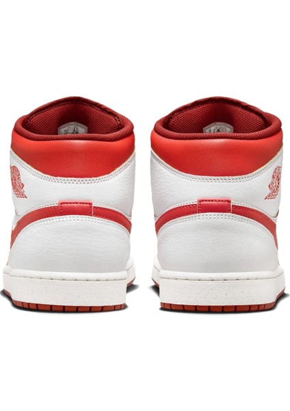 Air Jordan 1 Mid Se Leather Sneaker Deri Bilekli Spor Ayakkabı Beyaz fırsatları