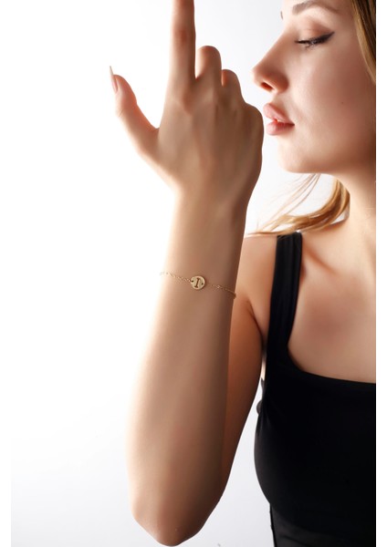 Matya Altın Renk Lak Kaplama I Harfi Bileklik fiyatları