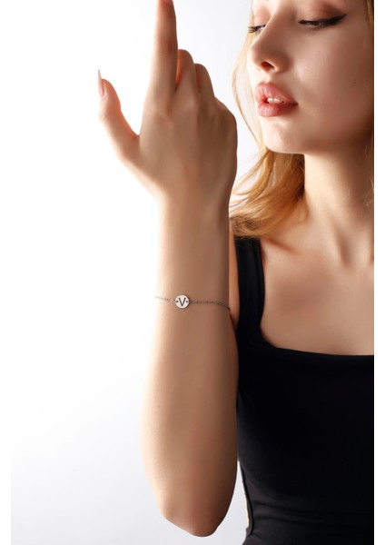 Matya Rodyum Renk Kaplama V Harfi Bileklik fiyatları