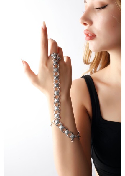 Matya Rodyum Renk Kaplama Dolama Formlu Ayarlanabilir Şahmeran