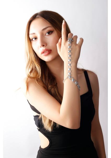 Matya Rodyum Renk Kaplama Dolama Formlu Ayarlanabilir Şahmeran modelleri