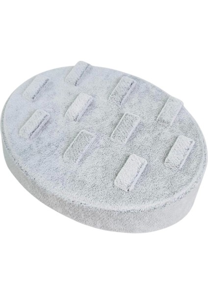 Yüzük Standı ve Tablası (Oval) Süet Gri (10 Tırnaklı) fiyatları