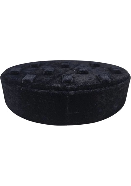 Yüzük Standı ve Tablası (Oval) Süet Siyah (10 Tırnaklı) fırsatları