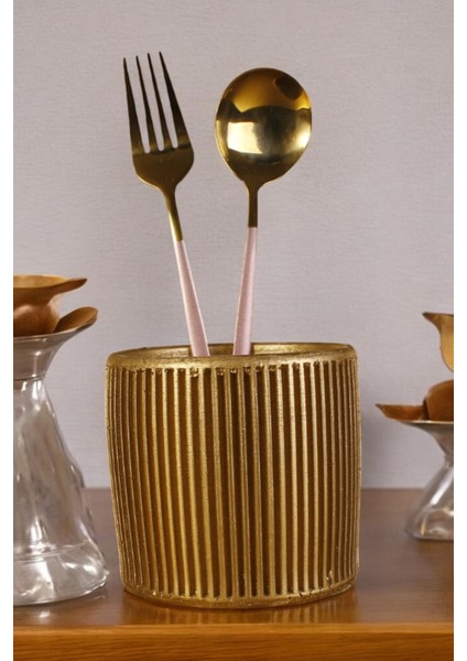 Tezgah Kaşıklık Modern Tezgah Üstü Kaşıklık Dekoratif Dik Kaşıklık Beyaz Renk