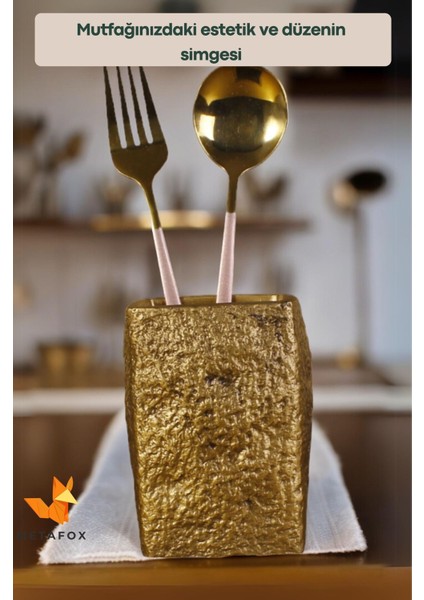 Tezgah Kaşıklık Modern Tezgah Üstü Kaşıklık Dekoratif Dik Kaşıklık Altın Eskitme Renk Model 7 modelleri