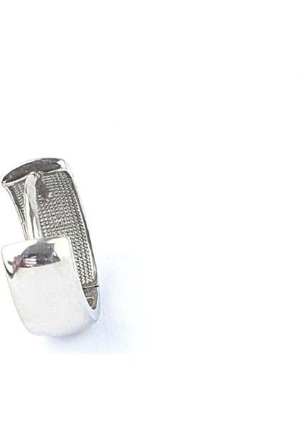 925AYAR Gümüş Bombeli Tek Halka Küpe