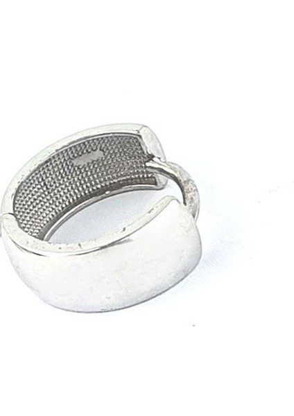 925AYAR Gümüş Bombeli Tek Halka Küpe modelleri