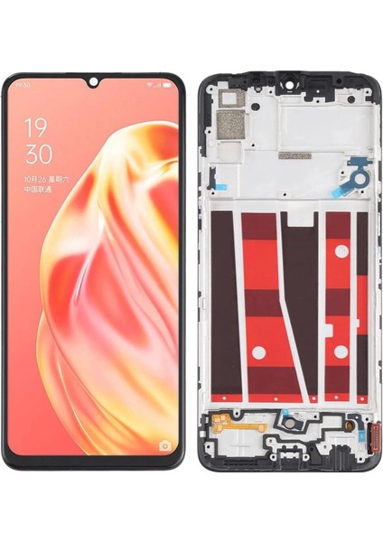 Oppo A91 LCD Ekran Dokunmatik Çıtalı Siyah Tft Aaa Kalite