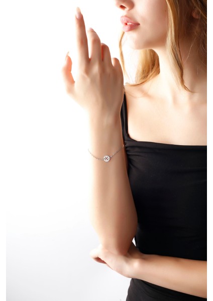 Matya Rodyum Renk Kaplama K Harfi Bileklik fiyatları