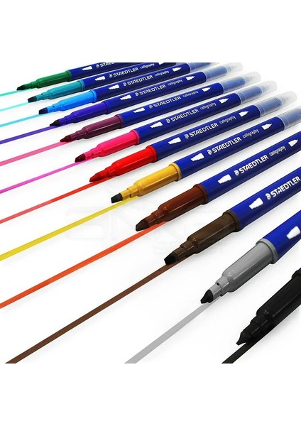 Çift Taraflı Kaligrafi Kalemi 12LI 2mm-3.5mm 3005 TB12 fiyatları
