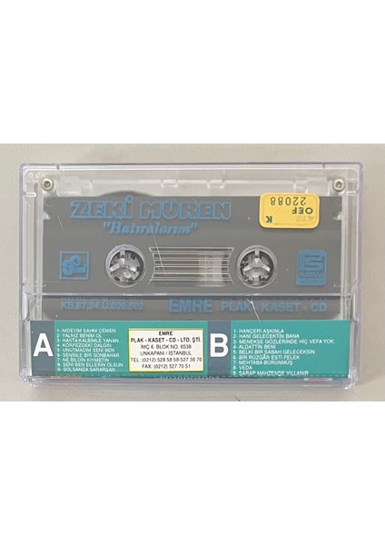 Zeki Müren - Hatıralarım Kaset