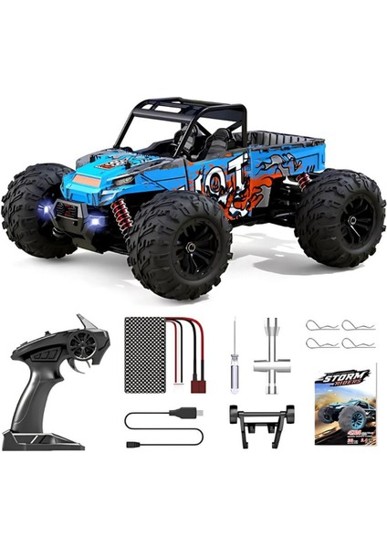 Uzaktan Kumandalı Araba 4wd Rc Araba 1/16 36 Km/h Arazi Arazi Elektrikli Araç 2.4 Ghz Off-road Canavar Araba
