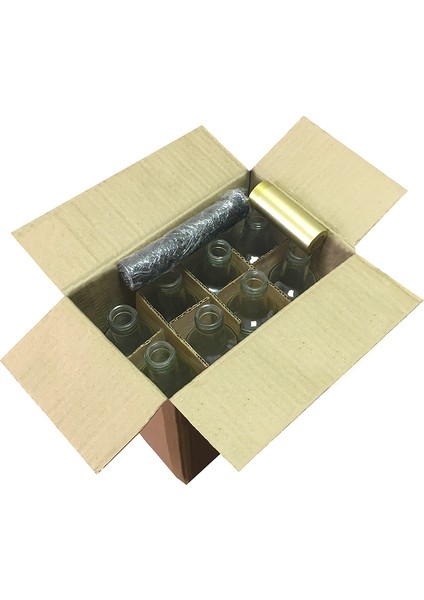 500 cc Şeffaf Maraska Kilitli Kapaklı ve Kapüşonlu 500 ml Köşeli Cam Şişe 12 Adet indirimleri