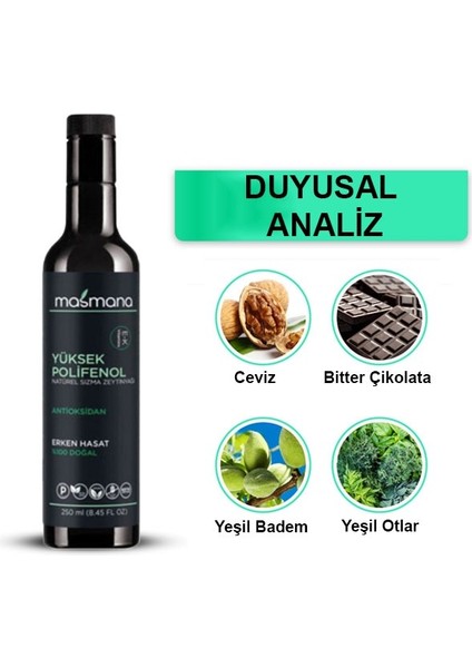 Yüksek Polifenollü Zeytinyağı 2X250 ml (2025 SEZONU) fiyatları