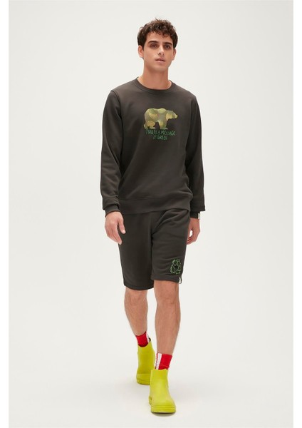 Re-Fınger Crewneck Siyah Erkek Sweatshirt indirimleri