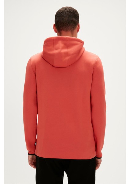 Defence Half-Zip Hoodie Erkek Kırmızı Sweatshirt 19.02.27.027-C109
