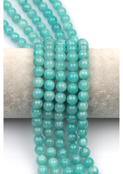 Amazonit (Aa Kalite) Doğaltaş Dizi 8 mm Küre Kesim