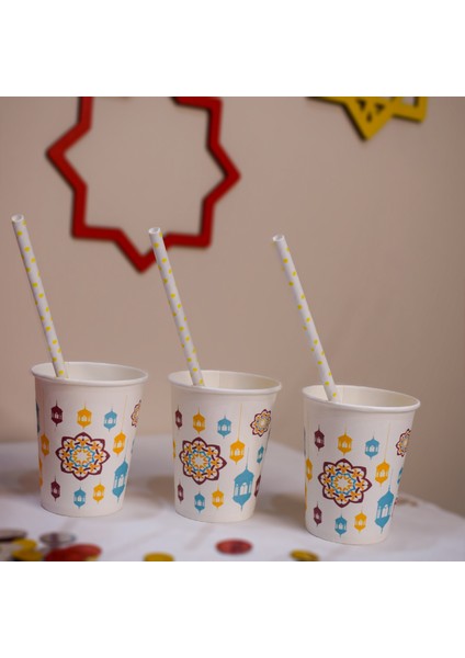 Ramazana Özel Ekolojik Tabak ve Bardak Arapça Yazılı 10'ar Adet fiyatları