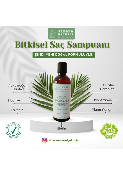 Bitkisel İçerikli %100 Doğal Şampuan