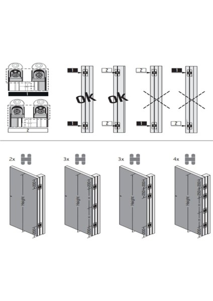 Gizli Menteşe 128X22 mm 60 kg Mat Antik Bronz Renk modelleri