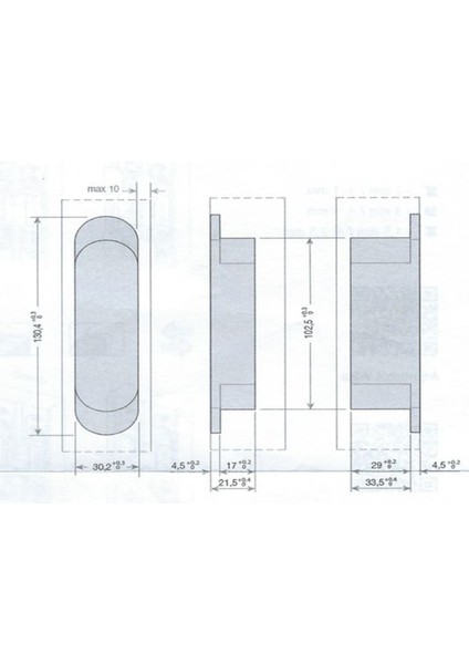 Gizli Menteşe 130X30 mm Parlak Nikel Renk modelleri