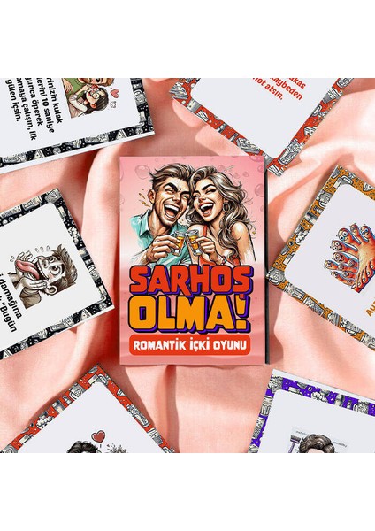 Sevgililere Özel Romantik Sarhoş Olma içki ve parti shot Oyunu Kartları