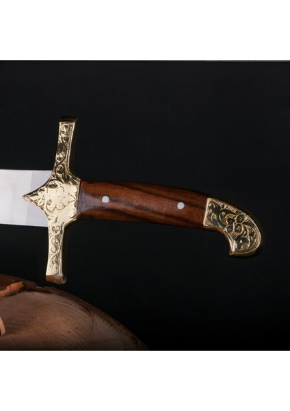 Simbat Model - 90 CM – El Yapımı, Paslanmaz Çelik, Özel İşlemeli Sap, Kadife Kutulu, Koleksiyonluk