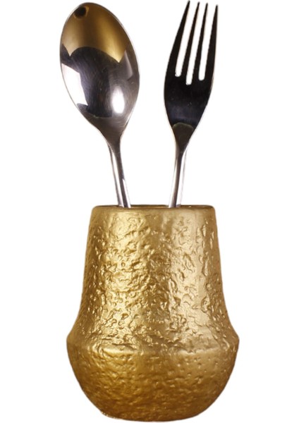 Tezgah Üstü Kaşıklık Dekoratif Dik Kaşıklık Silindir Kaşıklık Beyaz Renk