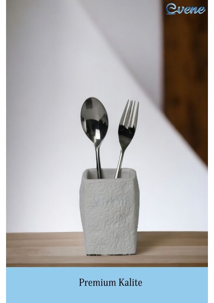 Tezgah Üstü Kaşıklık Dekoratif Dik Kaşıklık Silindir Kaşıklık Gümüş Eskitme Renk modelleri