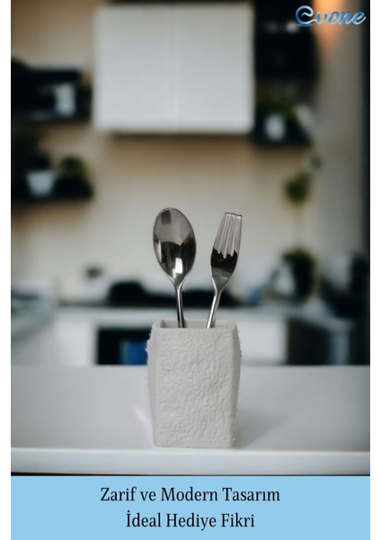 Tezgah Üstü Kaşıklık Dekoratif Dik Kaşıklık Silindir Kaşıklık Gümüş Eskitme Renk fırsatları