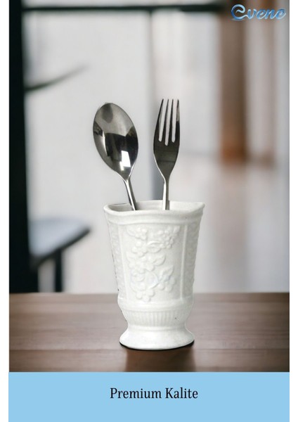 Tezgah Üstü Kaşıklık Dekoratif Dik Kaşıklık Silindir Kaşıklık Gümüş Eskitme Renk modelleri