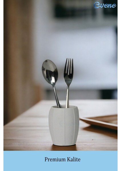 Tezgah Üstü Kaşıklık Dekoratif Dik Kaşıklık Silindir Kaşıklık Beyaz Renk modelleri