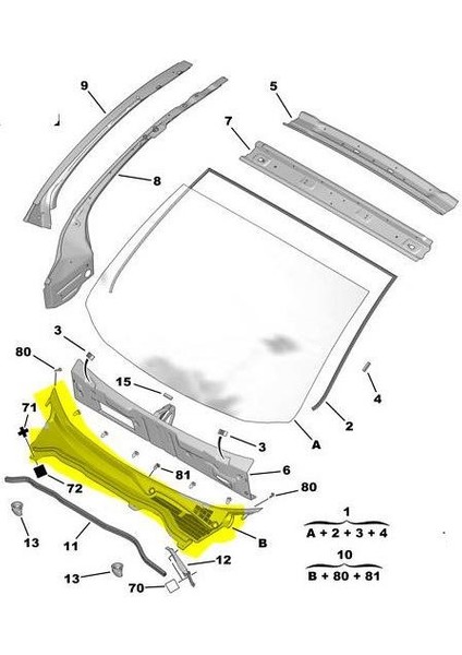 Fiat Fiorino Ön Cam Izgara Saci/bakaliti (2007-2016) 1.3, 1.4 735716934