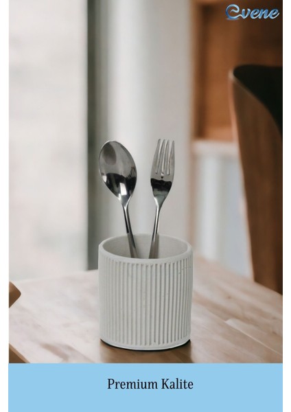 Tezgah Üstü Kaşıklık Dekoratif Dik Kaşıklık Silindir Kaşıklık Beyaz Renk modelleri