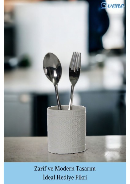 Tezgah Üstü Kaşıklık Dekoratif Dik Kaşıklık Silindir Kaşıklık Altın Eskitme Renk fırsatları