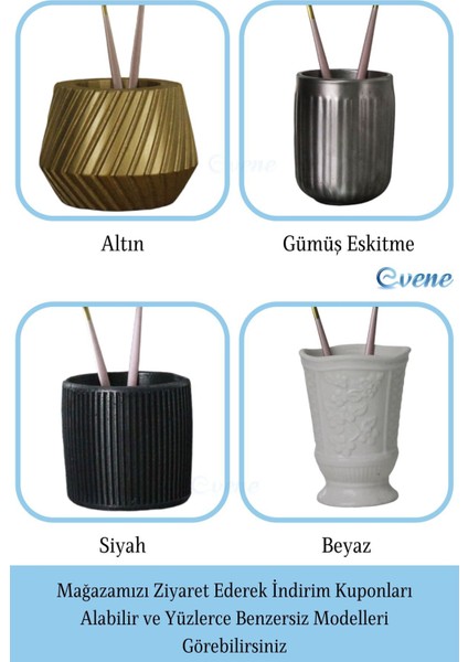 Tezgah Üstü Kaşıklık Dekoratif Dik Kaşıklık Silindir Kaşıklık Siyah Renk indirimleri