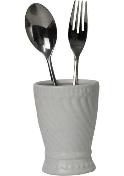 Tezgah Üstü Kaşıklık Dekoratif Dik Kaşıklık Silindir Kaşıklık Altın Renk