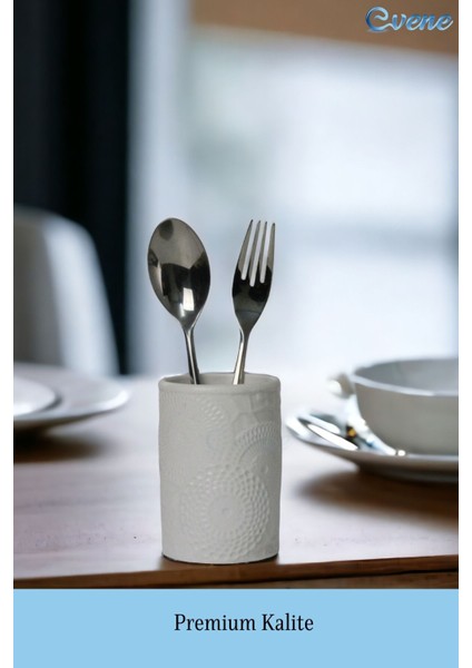 Tezgah Üstü Kaşıklık Dekoratif Dik Kaşıklık Silindir Kaşıklık Siyah Renk modelleri