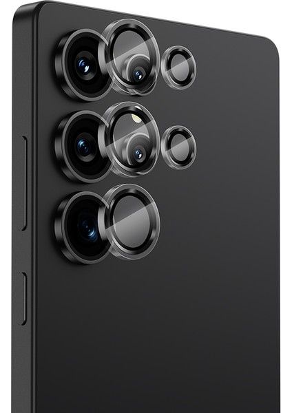 Galaxy S25 Ultra Kamera Lens Koruyucu Glass Warrior Kolay Uygulama Aparatlı Şeffaf