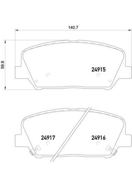 55537 Ön Fren Balatası Elantra (2011--) / Elantra (2016--) / I30 (2011--) / Santafe (2013--) / Cerato (2015--) / Ceed (2012--)