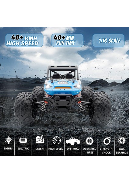 Uzaktan Kumandalı Araba 4wd Rc Araba 1/16 36 Km/h Arazi Arazi Elektrikli Araç 2.4 Ghz Off-road Canavar Araba fiyatları